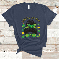 Lucky Mama Skull BunShamrock St Patrick's Day Mother's Day T-Shirt - Wonder Print Shop