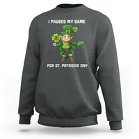 I Paused My Game For St Patricks Day Game Controller Sweatshirt - Wonder Print Shop