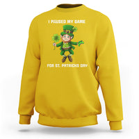 I Paused My Game For St Patricks Day Game Controller Sweatshirt - Wonder Print Shop