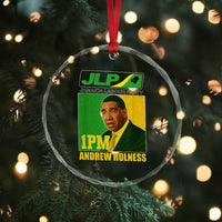 1PM Andrew Holness JPL Supporter Crystal Glass Ornament Jamaica Labor Party Jamaican Political Pride TS02