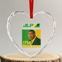 1PM Andrew Holness JPL Supporter Heart Crystal Glass Ornament Jamaica Labor Party Jamaican Political Pride - Wonder Print Shop