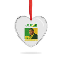 1PM Andrew Holness JPL Supporter Heart Crystal Glass Ornament Jamaica Labor Party Jamaican Political Pride - Wonder Print Shop
