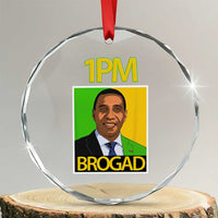 1PM BROGAD JLP Supporter Andrew Holness Crystal Glass Ornament Jamaica Labor Party Politics TS02