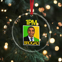 1PM BROGAD JLP Supporter Andrew Holness Crystal Glass Ornament Jamaica Labor Party Politics TS02