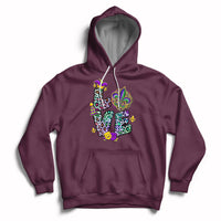 Love Mardi Gras Leopard Mardi Gras Costume Carnival Parade Hoodie - Wonder Print Shop