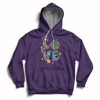Love Mardi Gras Leopard Mardi Gras Costume Carnival Parade Hoodie - Wonder Print Shop
