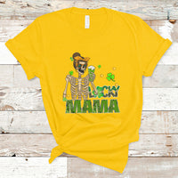 Lucky Mama Skeleton Bun Beer St Patrick's Day Mother's Day T-Shirt - Wonder Print Shop