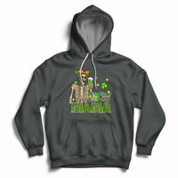 Lucky Mama Skeleton Bun Beer St Patrick's Day Mother's Day Hoodie - Wonder Print Shop