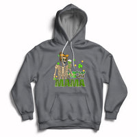 Lucky Mama Skeleton Bun Beer St Patrick's Day Mother's Day Hoodie - Wonder Print Shop