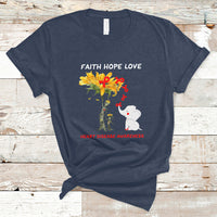 Faith Hope Love Heart Disease Awareness CHD Month Support T-Shirt - Wonder Print Shop