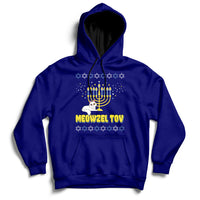 Meowzel Tov Black Cat Funny Hanukkah Chanukah Men Women Kids Hoodie - Wonder Print Shop