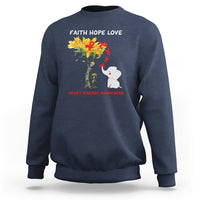 Faith Hope Love Heart Disease Awareness CHD Month Support Sweatshirt - Wonder Print Shop