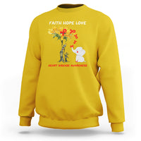 Faith Hope Love Heart Disease Awareness CHD Month Support Sweatshirt - Wonder Print Shop