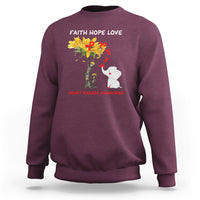 Faith Hope Love Heart Disease Awareness CHD Month Support Sweatshirt - Wonder Print Shop