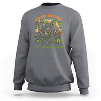 Dead Inside But Feeling Lucky Skeleton St Patrick's Day Beer Sweatshirt - Wonder Print Shop