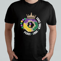 Peace Love King Cake Mardi Gras Party Carnival Costume Hoodie - Wonder Print Shop