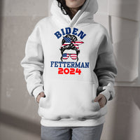 Biden Fetterman 2024 It's A No Brainer Political Humor, Political Hoodie - Wonder Print Shop