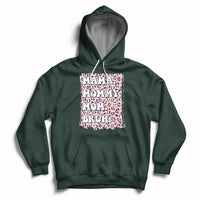 Mama Mommy Mom Bruh Mommy And Me Pink Leopard Mother's Day Gifts Hoodie - Wonder Print Shop