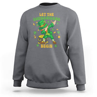 Let The Shenanigans Begin St Patricks Day Dabbing Leprechaun Sweatshirt - Wonder Print Shop