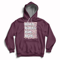Mama Mommy Mom Bruh Mommy And Me Pink Leopard Mother's Day Gifts Hoodie - Wonder Print Shop