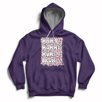 Mama Mommy Mom Bruh Mommy And Me Pink Leopard Mother's Day Gifts Hoodie - Wonder Print Shop