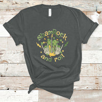 Shamrock 'N Roll St. Patrick's Day Irish Music Guitar Skull T-Shirt - Wonder Print Shop
