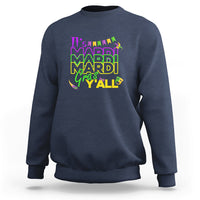 It's Mardi Gras Y'all Shrove Tuesday Beads Blings Costume Sweatshirt - Wonder Print Shop