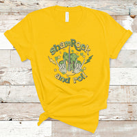 Shamrock 'N Roll St. Patrick's Day Irish Music Guitar Skull T-Shirt - Wonder Print Shop