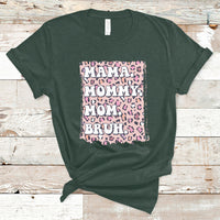 Mama Mommy Mom Bruh Mommy And Me Pink Leopard Mother's Day Gifts T Shirt - Wonder Print Shop