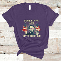 Drinking Like Lincoln 4th of July Abraham American Flag T-Shirt - Wonder Print Shop