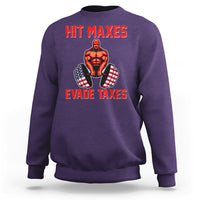 Funny Sarcastic Hit Maxes Evades Taxes Gymnastic Workout Sweatshirt - Wonder Print Shop