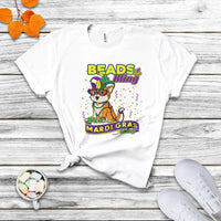Beads And Blings It's A Mardi Gras Thing Mardi Gras Costume Carnival Mask Cat Parade T Shirt - Wonder Print Shop