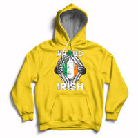 Proud Irish St. Patrick's Day Shamrock Lucky Charm American Ireland Flag Hoodie - Wonder Print Shop