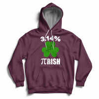 Pi Day St. Patrick's 3.14% Irish Funny Pirish Math Number Pi Hoodie - Wonder Print Shop
