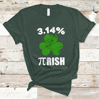 Pi Day St. Patrick's 3.14% Irish Funny Pirish Math Number Pi T Shirt - Wonder Print Shop