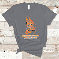 Say No To Violence We Wear Orange Support Squad Fight Abuse T-Shirt - Wonder Print Shop