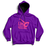 Yoga Saying Life Is Better Upside Down Dancer Gymnast Hoodie - Wonder Print Shop