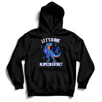 Alopecia Awareness Let's Make Alopecia Extinct Blue Ribbon Hoodie - Wonder Print Shop