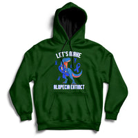 Alopecia Awareness Let's Make Alopecia Extinct Blue Ribbon Hoodie - Wonder Print Shop