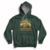 Vintage That's What I Do I Read Books And I Know Things Cat Reading Lover Bookworm Hoodie - Wonder Print Shop