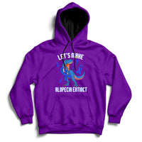 Alopecia Awareness Let's Make Alopecia Extinct Blue Ribbon Hoodie - Wonder Print Shop