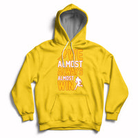 Retro We Almost Always Almost Win Football Season Yellow Hoodie - Wonder Print Shop