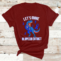 Alopecia Awareness Let's Make Alopecia Extinct Blue Ribbon T Shirt - Wonder Print Shop