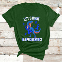 Alopecia Awareness Let's Make Alopecia Extinct Blue Ribbon T Shirt - Wonder Print Shop