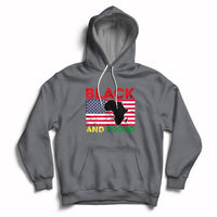 Black And Proud African American Pride Us Flag Africa Map Hoodie - Wonder Print Shop