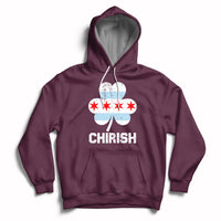 Chirish Flag Shamrock Irish Pride St Patrick's Day Chicago Celebrate Hoodie - Wonder Print Shop