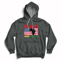 Black And Proud African American Pride Us Flag Africa Map Hoodie - Wonder Print Shop
