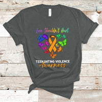 Love Shouldnot Hurt Teen Dating Violence Warrior Butterflies T-Shirt - Wonder Print Shop