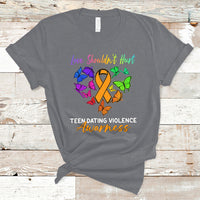 Love Shouldnot Hurt Teen Dating Violence Warrior Butterflies T-Shirt - Wonder Print Shop