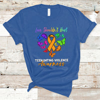 Love Shouldnot Hurt Teen Dating Violence Warrior Butterflies T-Shirt - Wonder Print Shop